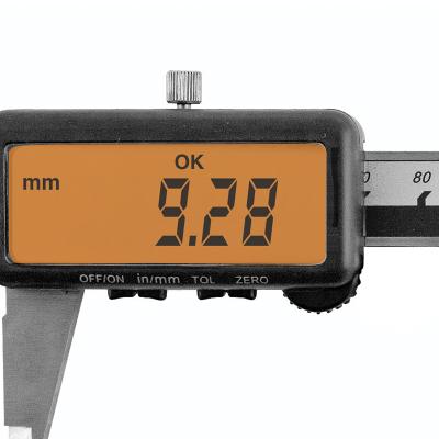 Digital skjutmått 0-150 x 0,01 mm med TOL och skänkellängd 40 mm (Orange XL display)